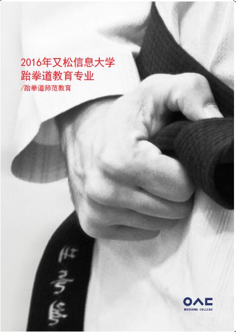 2016年又松信息大学跆拳道教育专业（跆拳道教练班）招生简章